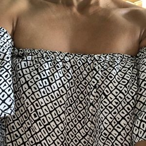 Otis & Maclain off the shoulder silk pretty top